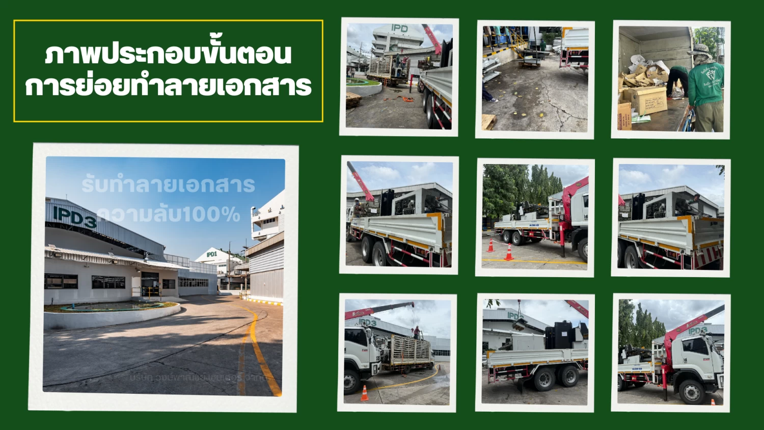 บริการรับทำลายเอกสารความลับ และ สินค้าลิขสิทธิ์และสินค้าเสื่อมสภาพ